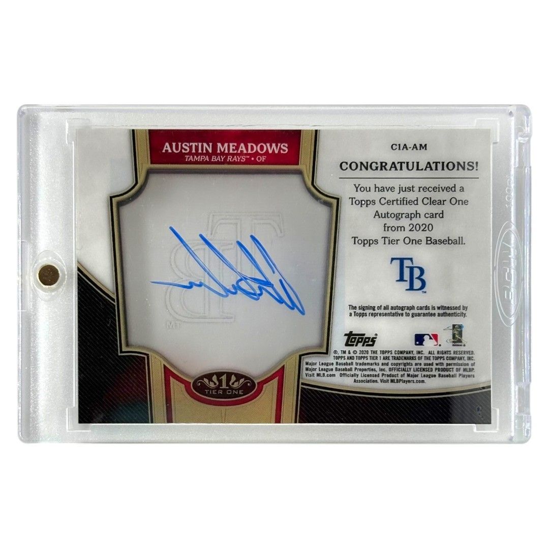 TOPPS MLBカード TIER ONE AUSTIN MEADOWS TAMPA BAY RAYS /10 #C1A-AM