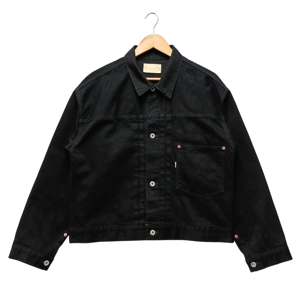 美品！cantate デニムジャケット ブラック 26SSCA0574 cantate カンタータ 26SSCA0574 WWⅡ T-Back Jacket デニムジャケット