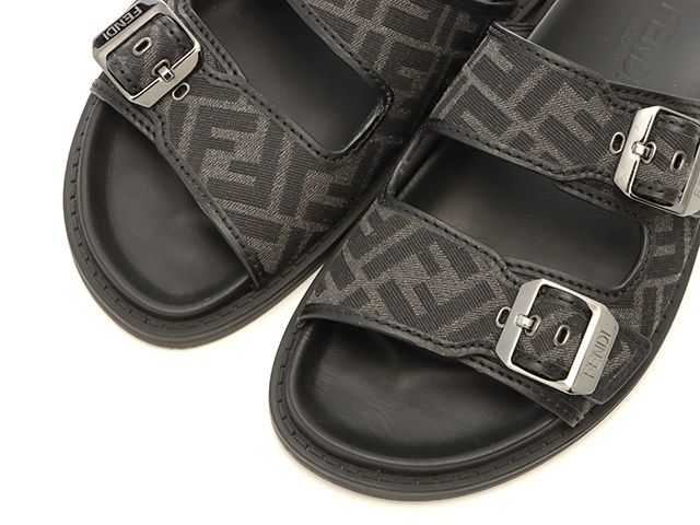FENDI フェンディ ズッカ柄フィールサンダル/7/ブラック