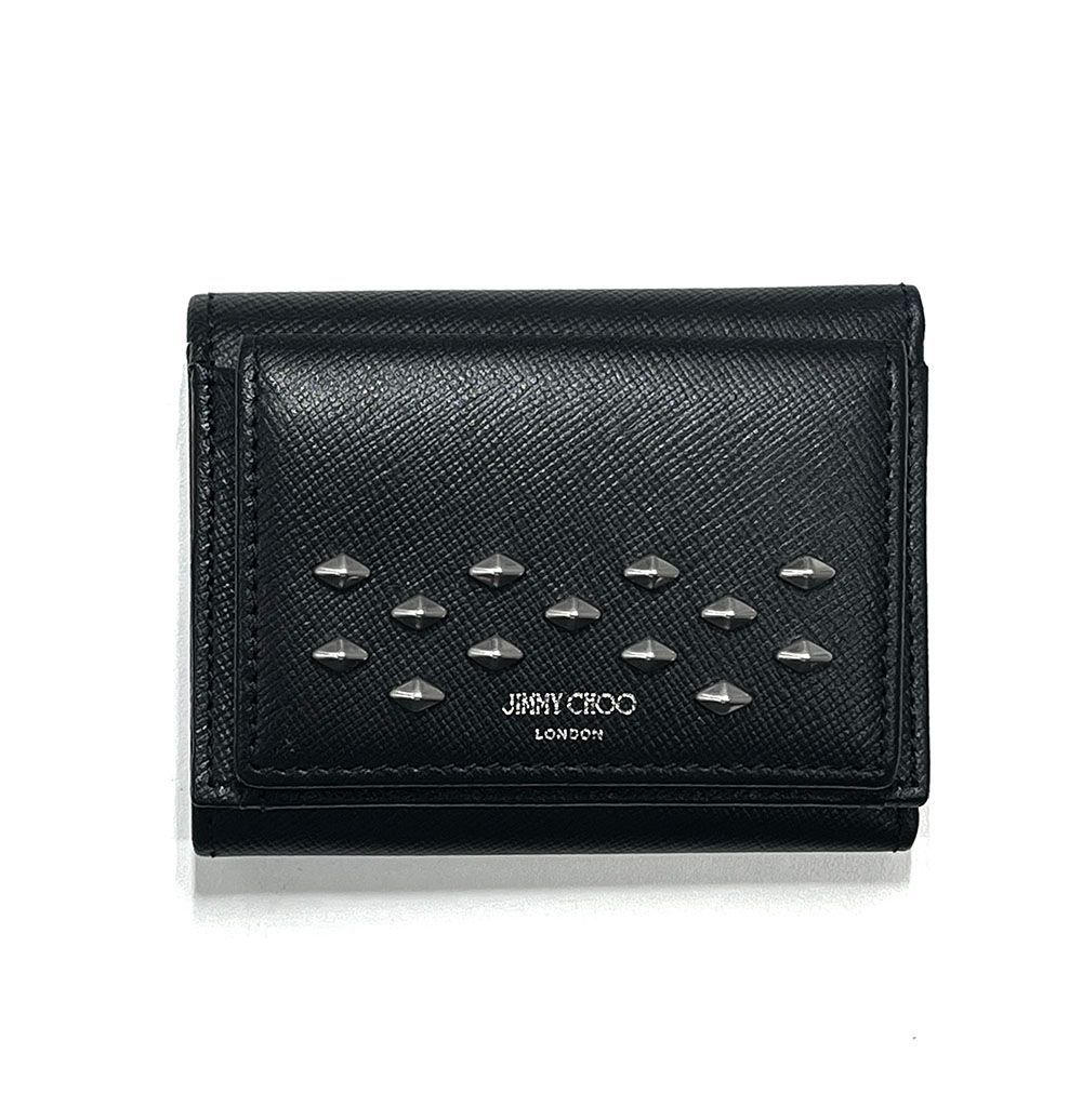 新品 JIMMY CHOO ジミーチュウ LEOX J000175883 三つ折り財布 メンズ