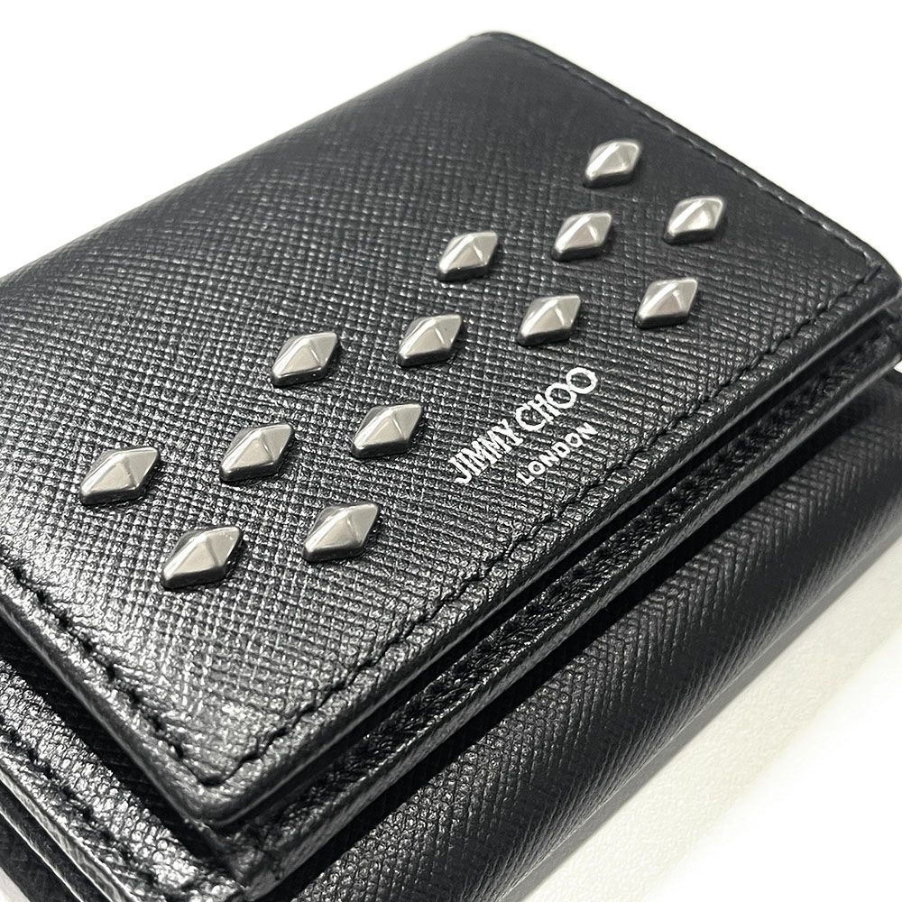 新品 JIMMY CHOO ジミーチュウ LEOX J000175883 三つ折り財布 メンズ