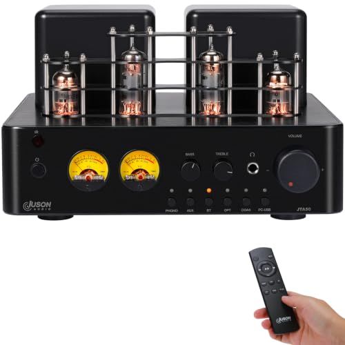 Juson Audio JTA50 真空管ぞうふくき チューブアンプエントリーレベルの高忠実度増幅器、BT 5.0、リモコン、AUX、COAX、蓄音機、USB入力、サブウーファ出力、ターンテーブル2.1 CH★m c93d0190 29,601円