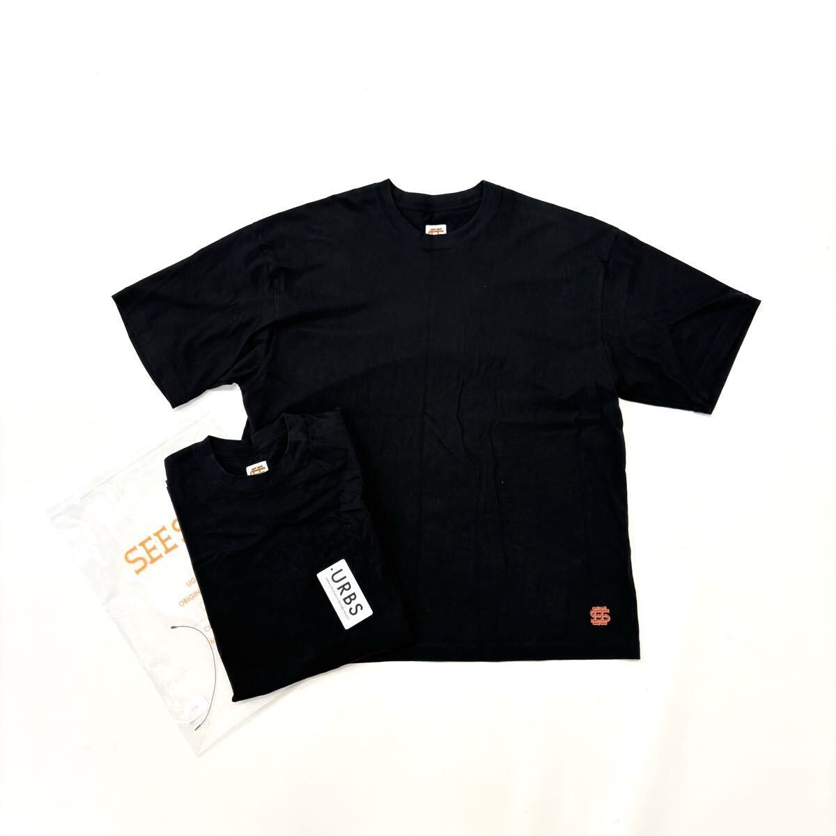 SEE SEE シーシー SEESEE URBS URBAN RESEARCH アーバンリサーチ 別注 BASIC 2PACK TEE パックT Tシャツ BLACK ブラック XL 80718 0040