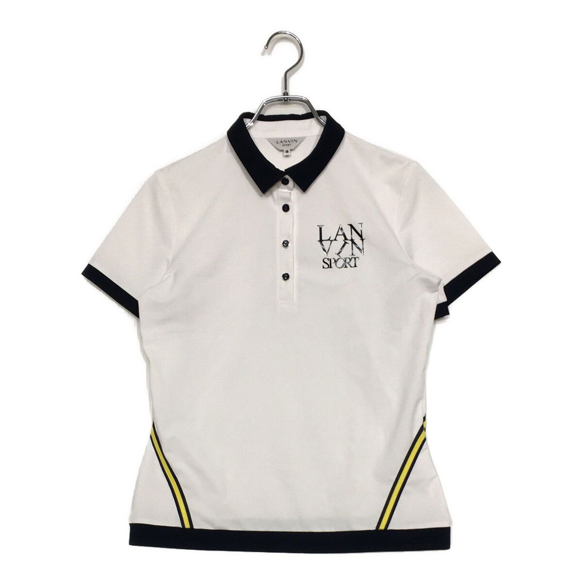 中古 レディース ランバンスポール LANVIN SPORT 半袖ポロシャツ 38(M) 白 ホワイト