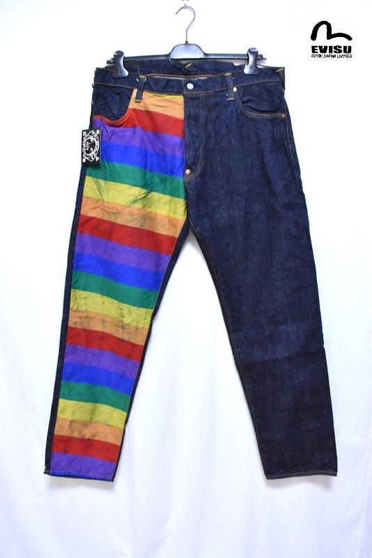 新品 EVISU 2000T レインボーカラー デニムパンツ 40×32 エビス