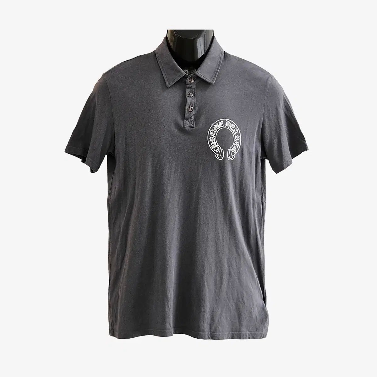 S クロムハーツ ホースシュー 半袖 ポロ Tシャツ グレー 79H6V7OH
