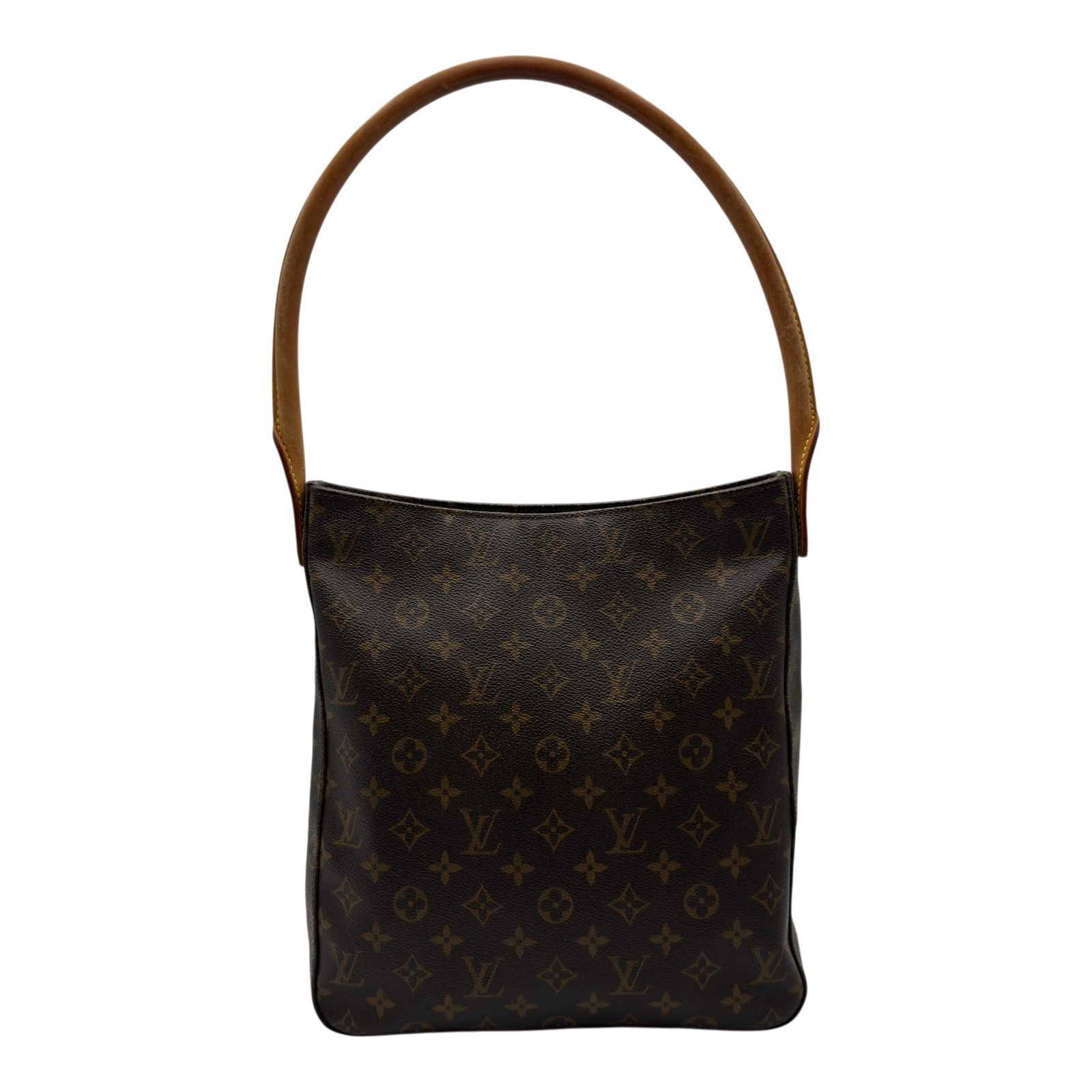ルイ・ヴィトン LOUIS VUITTON ルーピングGM M51145 ブラウン モノグラム/レザー レディース ショルダーバッグ