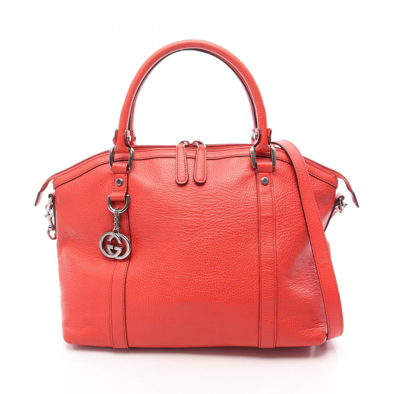 グッチ GUCCI トートバッグ インターロッキングG 2WAY 341503 レッド レザー インターロッキングG 2wayトート レディース Used B