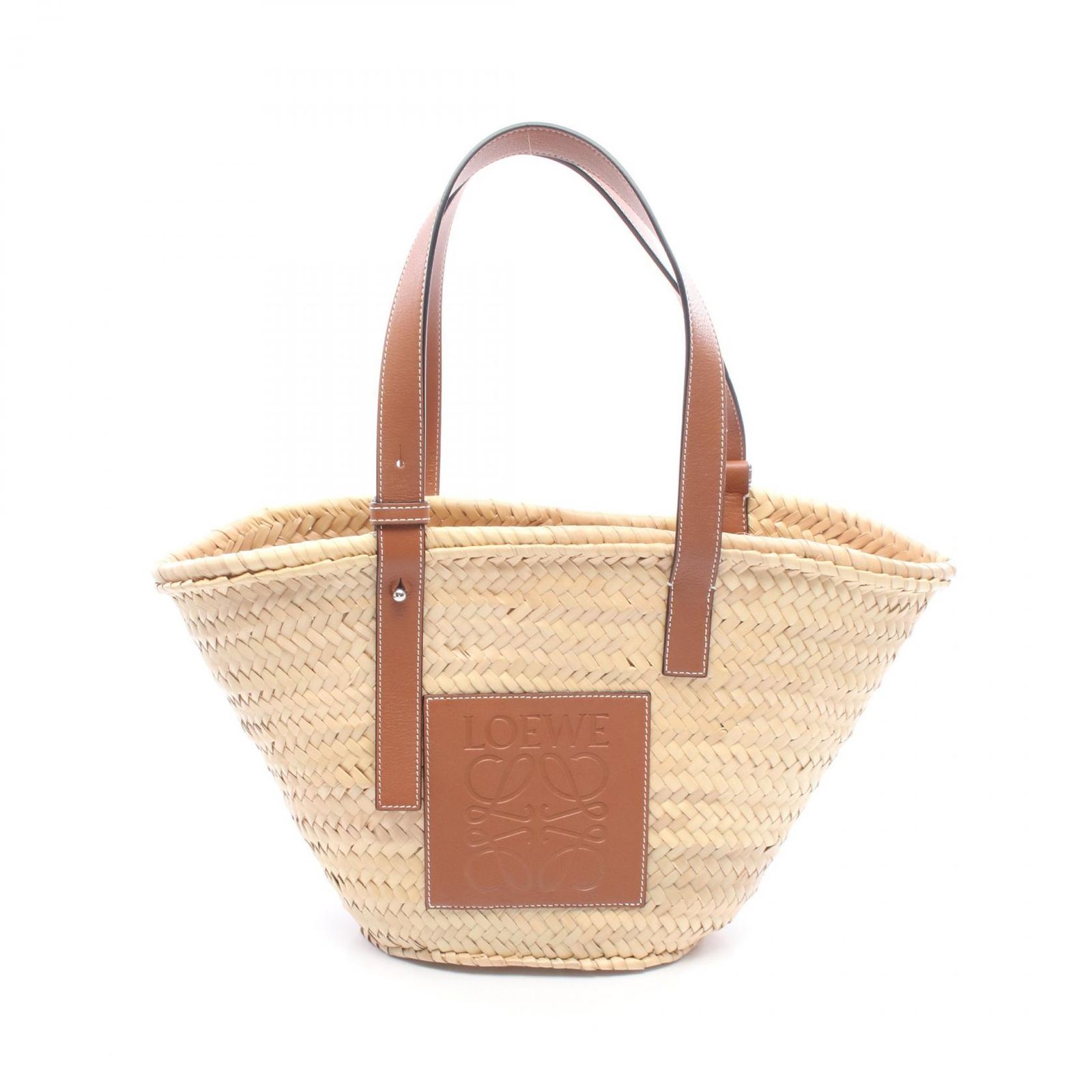 ロエベ LOEWE ハンドバッグ バスケットバッグ M ベージュ/ブラウン レザー バスケットバッグ ミディアム レディース Used A 45,370円