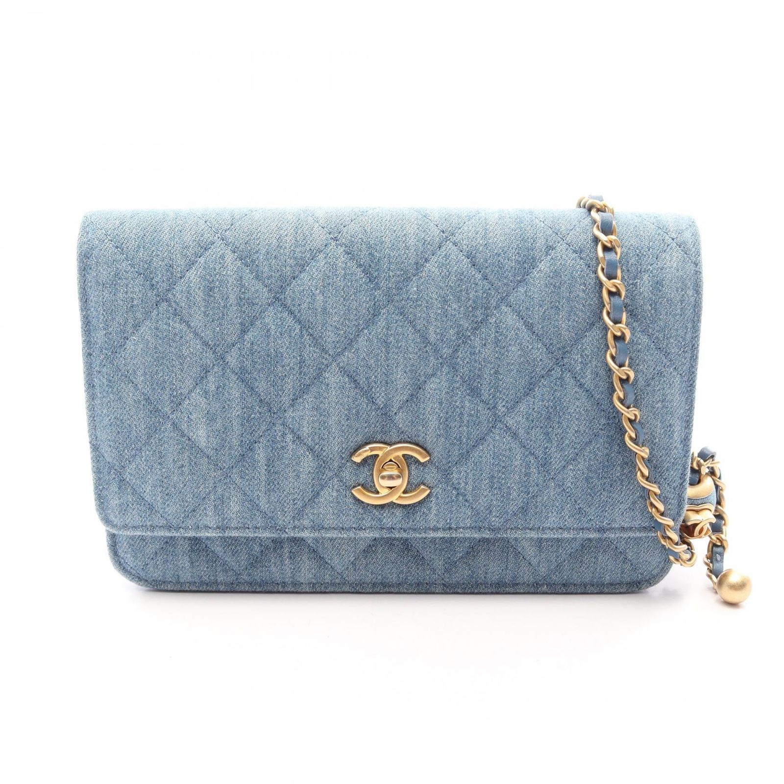 シャネル CHANEL ショルダーバッグ マトラッセ AP1450 デニムブルー デニム マトラッセ チェーンウォレット レディース Used A 261,360円
