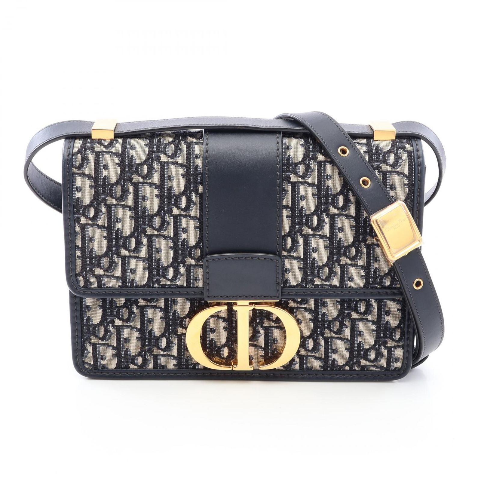 ディオール Dior ショルダーバッグ 30 MONTAIGNE モンテーニュ オブリーク M9203UMOS ネイビー/アイボリー キャンバス レザー オブリーク 30 Montaigne ショルダーバッグ
