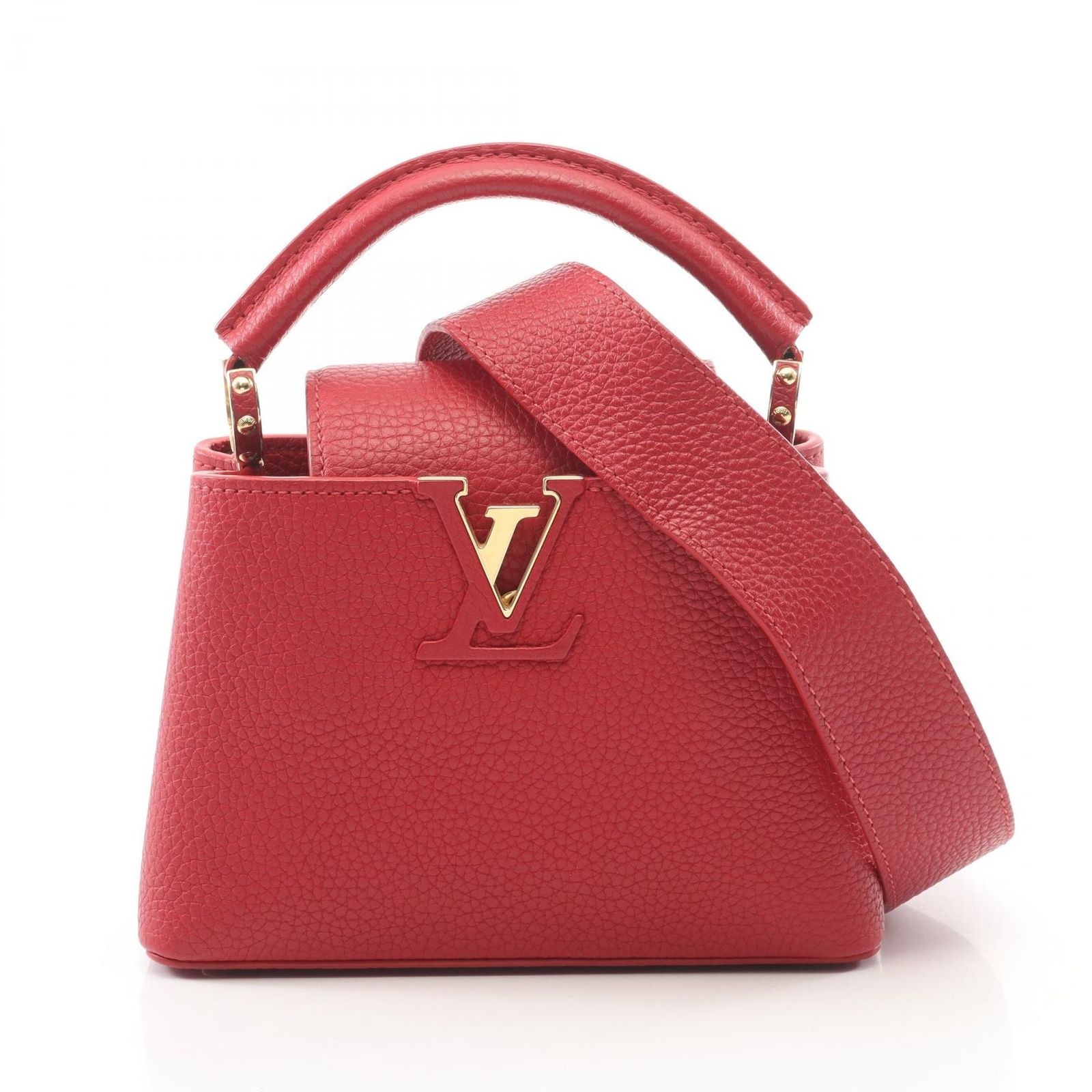 ルイ・ヴィトン LOUIS VUITTON ハンドバッグ カプシーヌ MINI 2WAY M56845 スカーレット レザー カプシーヌ MINI レディース Used A