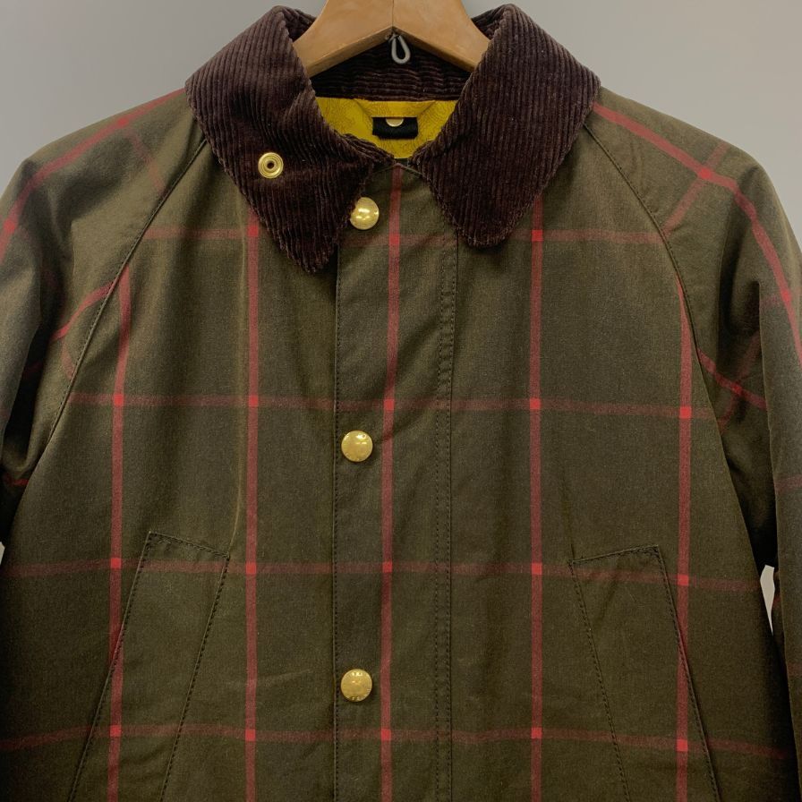 バブアー オイルドジャケット ビデイルSL オリーブ 赤ウィンドペン柄  メンズ サイズ36 Barbour【LA】 バブアー オイルドジャケット ビデイルSL オリーブ 赤ウィンドペン柄