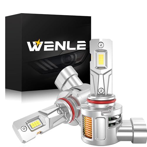 WENLE 史上超爆光 HB3/HB4/HIR2 led ヘッドライト バルブ 新車検対応 10倍明るさUP 爆光 ホワイト 6500K DC12V車対応 定電流回路搭載 長寿命 高速冷却ファン付け 放熱性 瞬間起動 左右分2本入- A9 H 835cef86