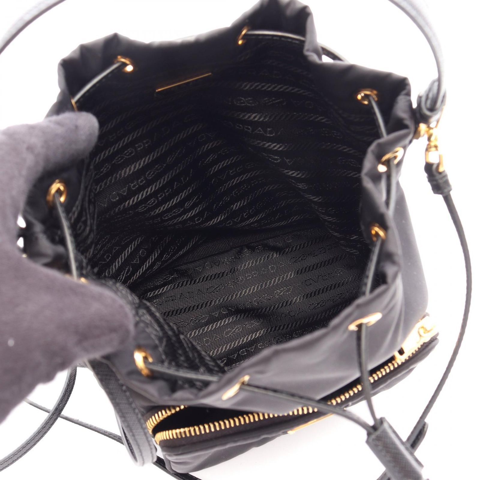 プラダ PRADA ハンドバッグ デュエット Re-Nylon バケットバッグ 2WAY 