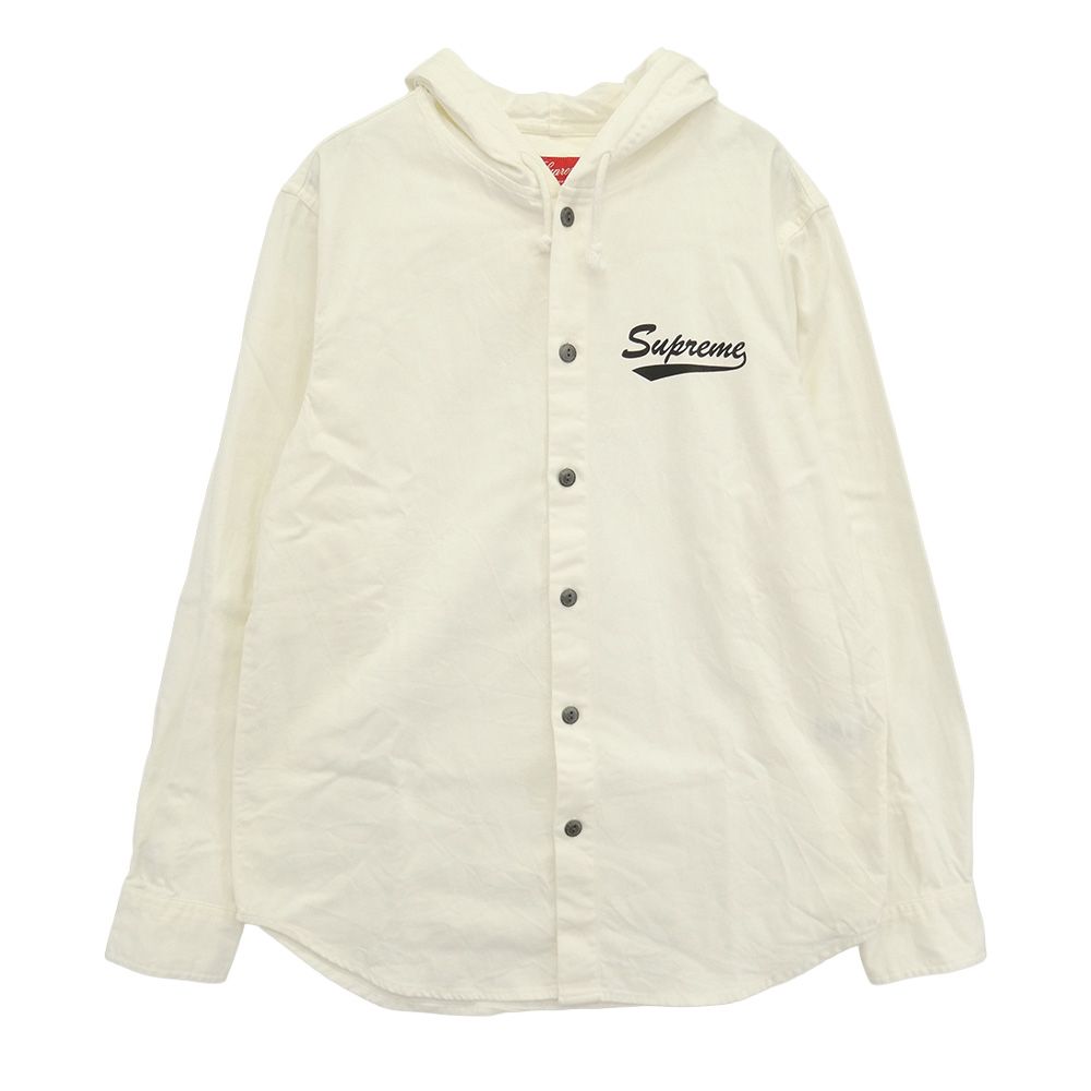Supreme シュプリーム 17SS Hooded Shirt ロゴ コットン フーデッド
