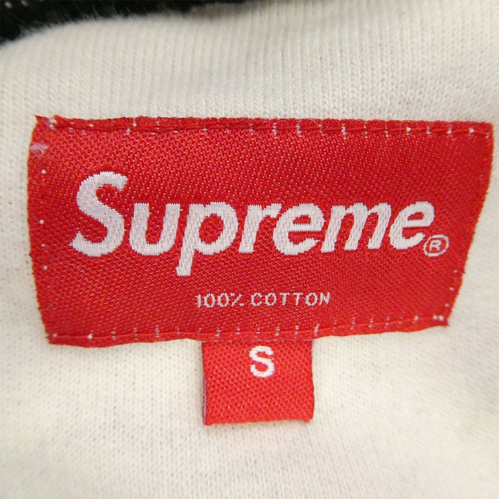 Supreme シュプリーム 17AW Shadow Plaid Hooded L/S Top チェック 切替 刺? ロゴ プルオーバー パーカー ベージュ系 ブラック系 S【中古】 Supreme シュプリーム 17AW Shadow Plaid Hooded L/S Top チェック