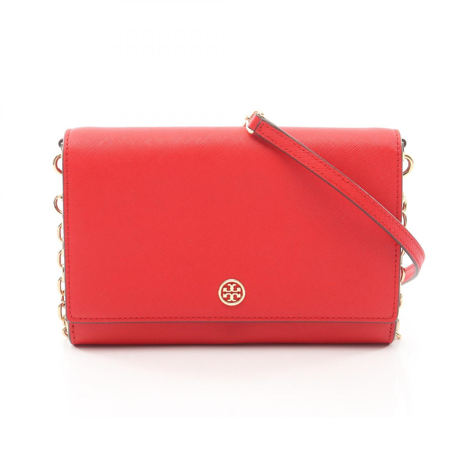 トリーバーチ Tory Burch ショルダーバッグ ロビンソン レッド レザー ロビンソン チェーンウォレット レディース Used A