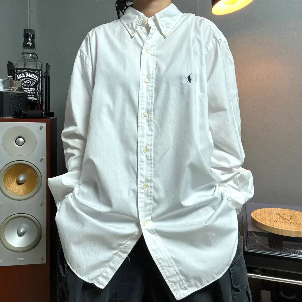 ポロラルフローレン 白シャツ