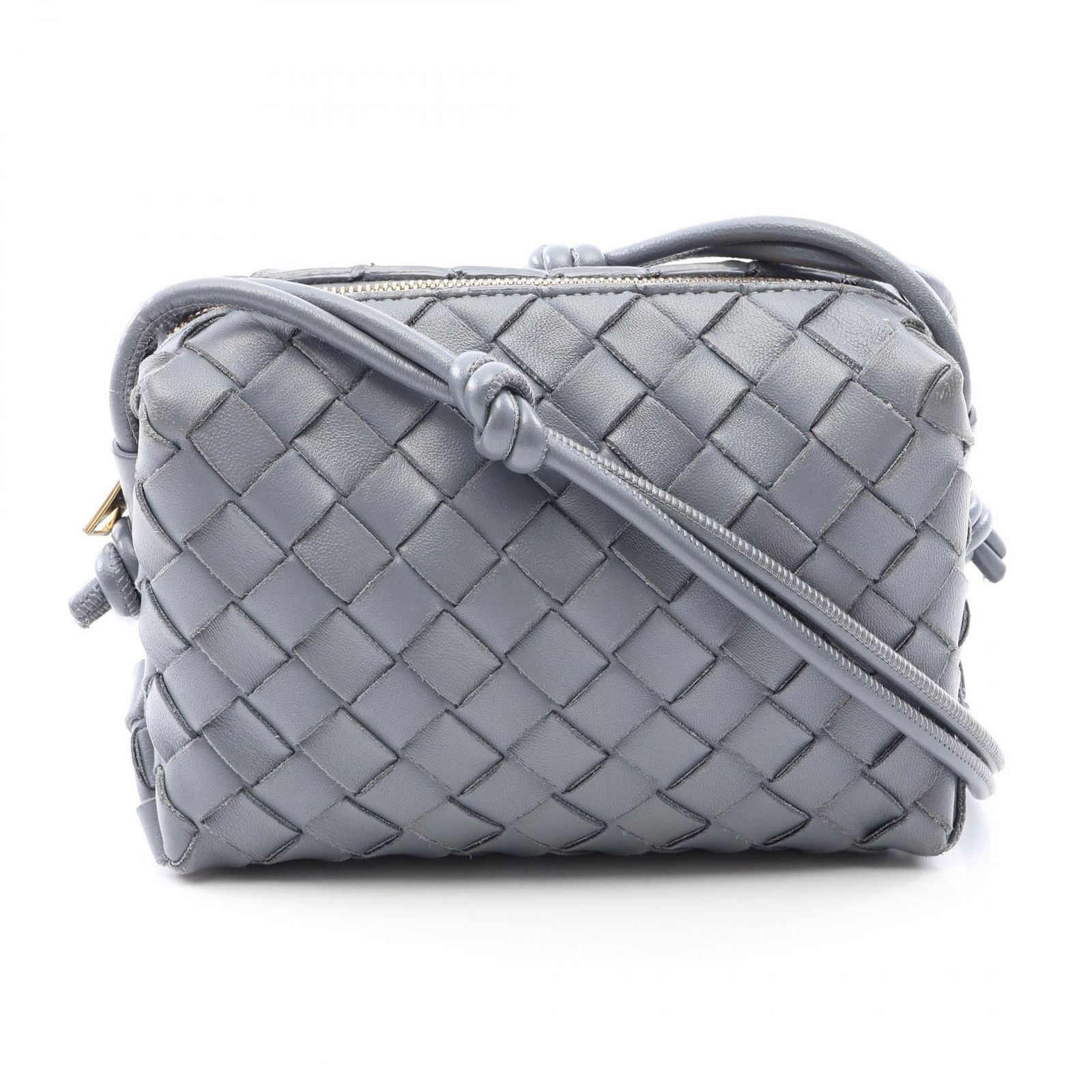 ボッテガヴェネタ BOTTEGA VENETA ショルダーバッグ ループ イントレチャート 680254 グレー レザー イントレチャート ミニ ループ カメラバッグ レディース Used A 69,740円
