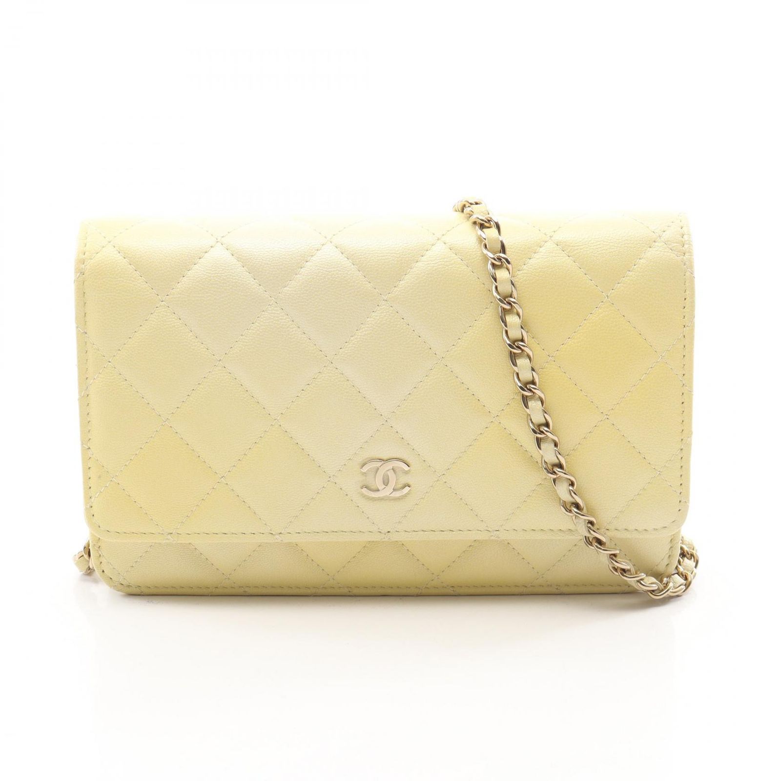 シャネル CHANEL ショルダーバッグ マトラッセ グラデーション イエローグラデーション キャビアスキン(グレインドカーフ) マトラッセ チェーンウォレット