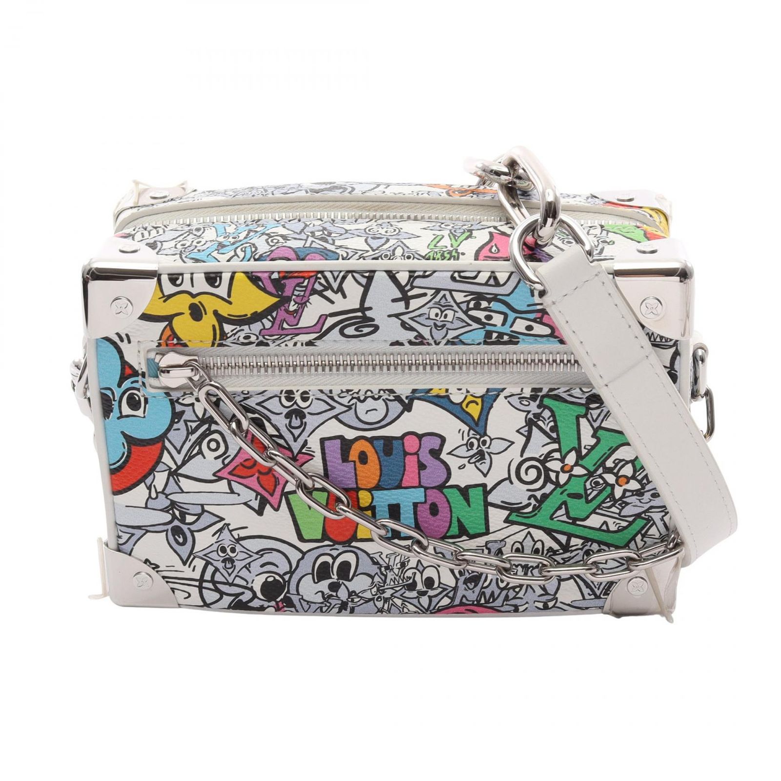 ルイ・ヴィトン LOUIS VUITTON ショルダーバッグ ミニ ソフトトランク M82008 PVCコーティングキャンバス レザー ミニ・ソフトトランク メンズ Used A 184,400円