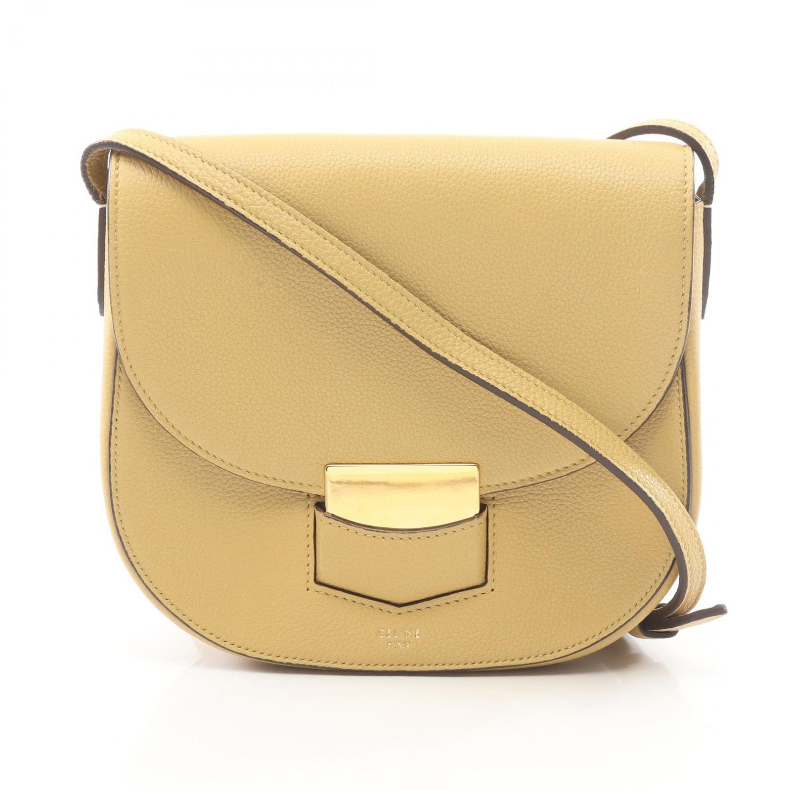 セリーヌ CELINE ショルダーバッグ スモール トロッター イエロー レザー トロッター スモール レディース Used A 57,480円