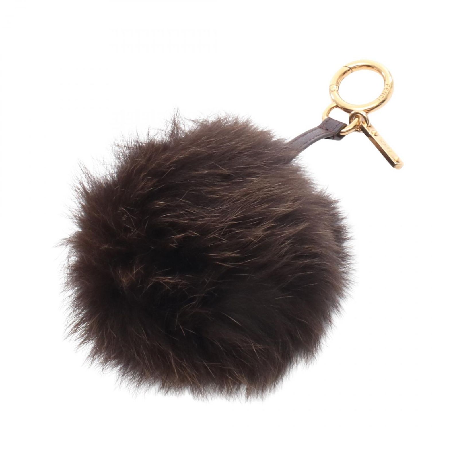 フェンディ FENDI チャーム ポンポンチャーム 7AR259 ブラウン その他 ポンポン バッグチャーム レディース Used A