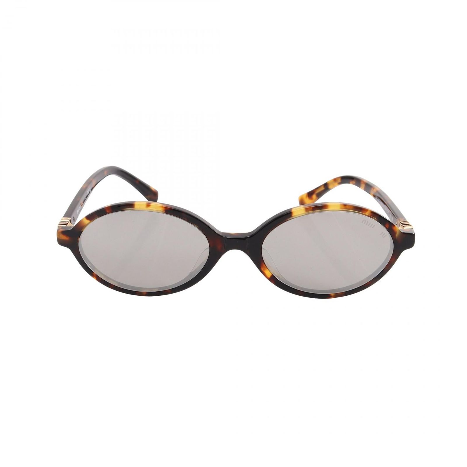 ミュウ ミュウ Miu Miu サングラス リガード べっ甲柄 ミラーレンズ オーバル その他 サングラス レディース Used A