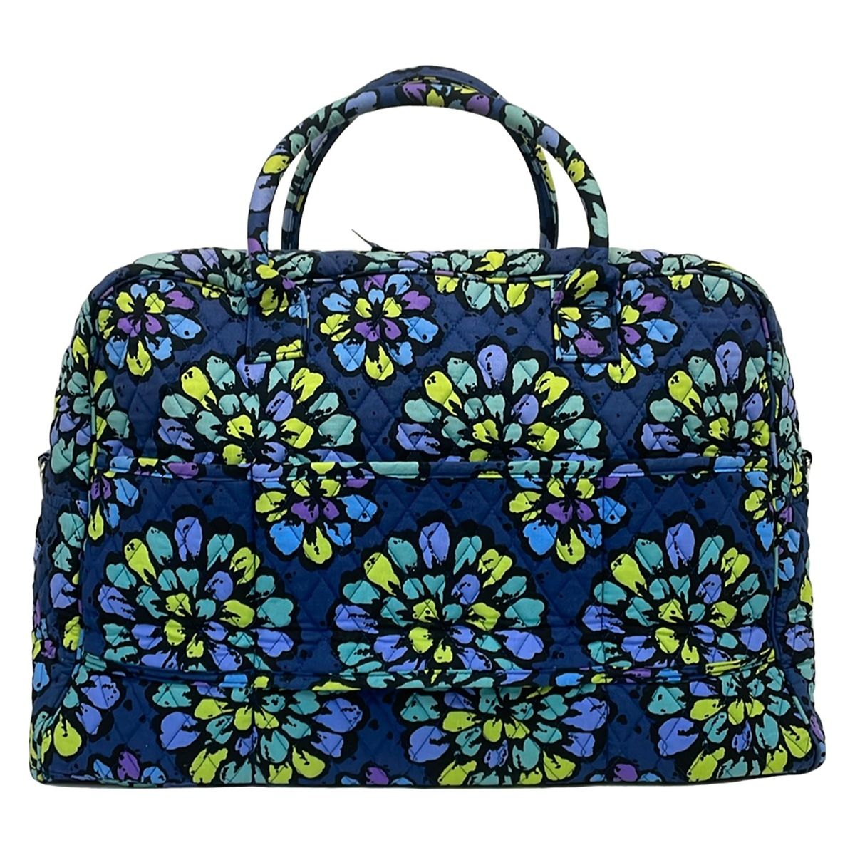 Vera Bradley(ベラブラッドリー) ボストンバッグ - ネイビー×ライト