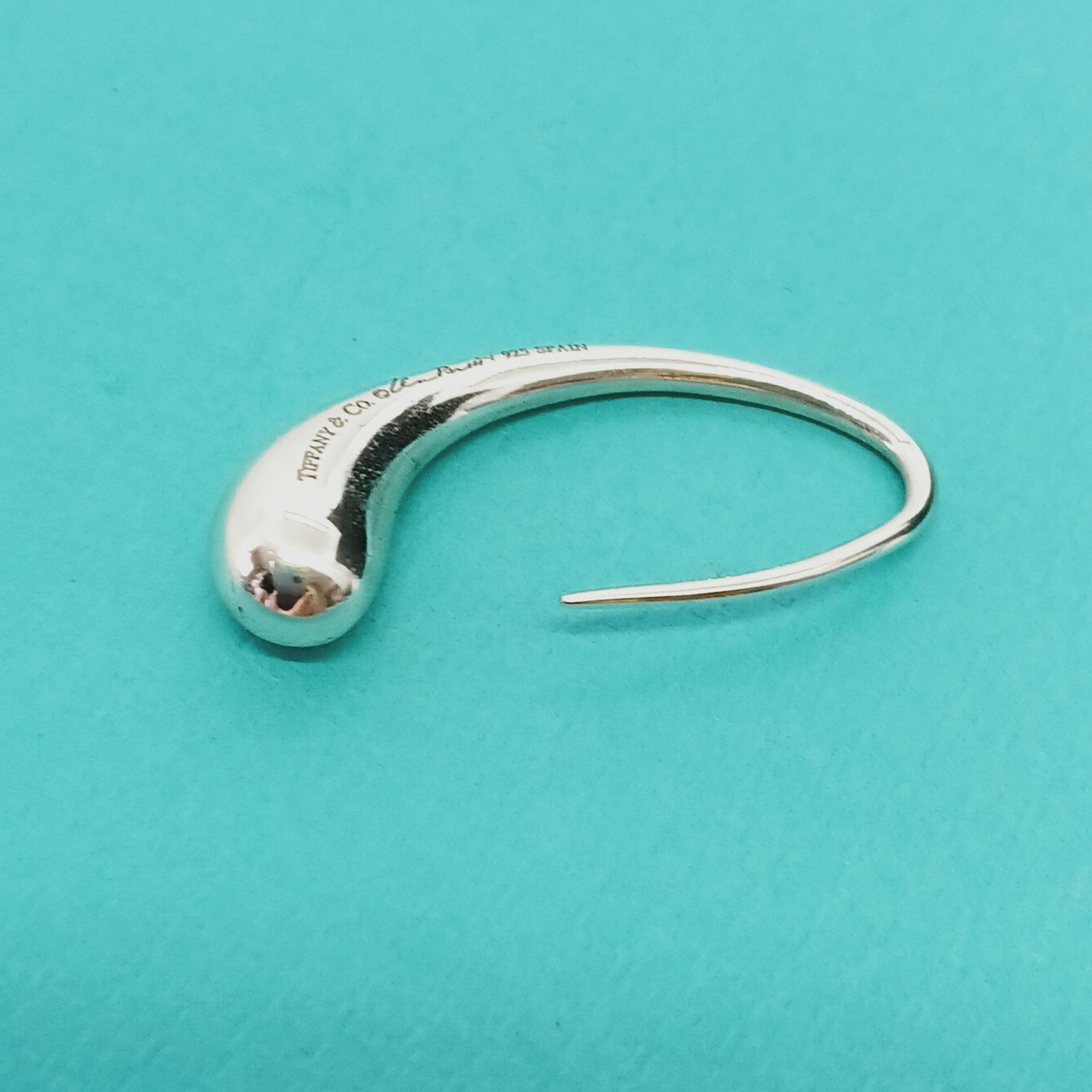 新品仕上げ】ティファニー TIFFANY ティアドロップ フックピアス片耳