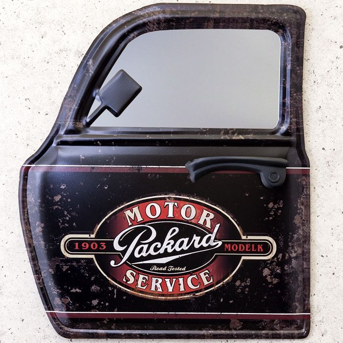 カー ドアミラー Car Door Mirror Packard MOTOR SERVICE 壁掛け アンティーク インテリア雑貨｜プレゼント・男前インテリア