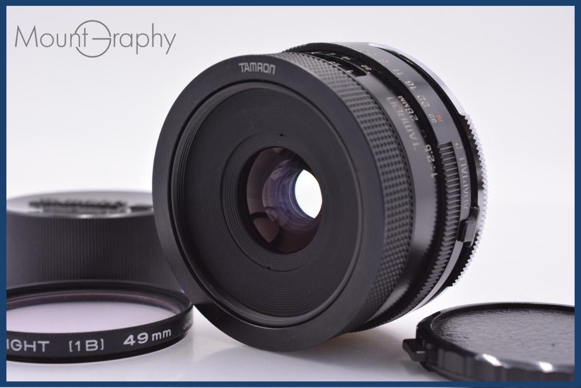 【動作保証】 タムロン TAMRON 28mm F2.5 BBAR MC 前後キャップ&レンズフィルター付 ニコンF用(MF) 同梱無料 #am8940