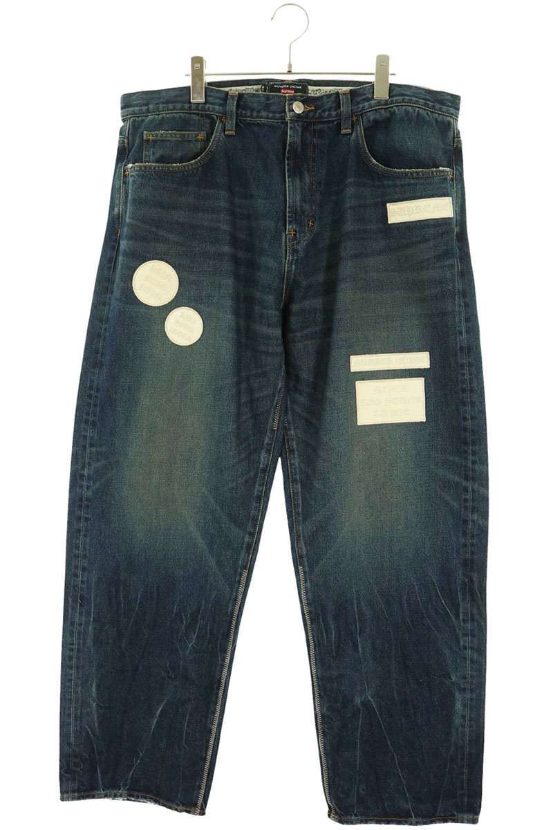 シュプリーム ×ナンバーナイン NUMBER(N)INE  25AW  Patches Loose Fit Jean パッチルーズフィットデニムパンツ メンズ 36インチ シュプリーム ×ナンバーナイン NUMBER(N)INE 25AW Patches Loose Fit