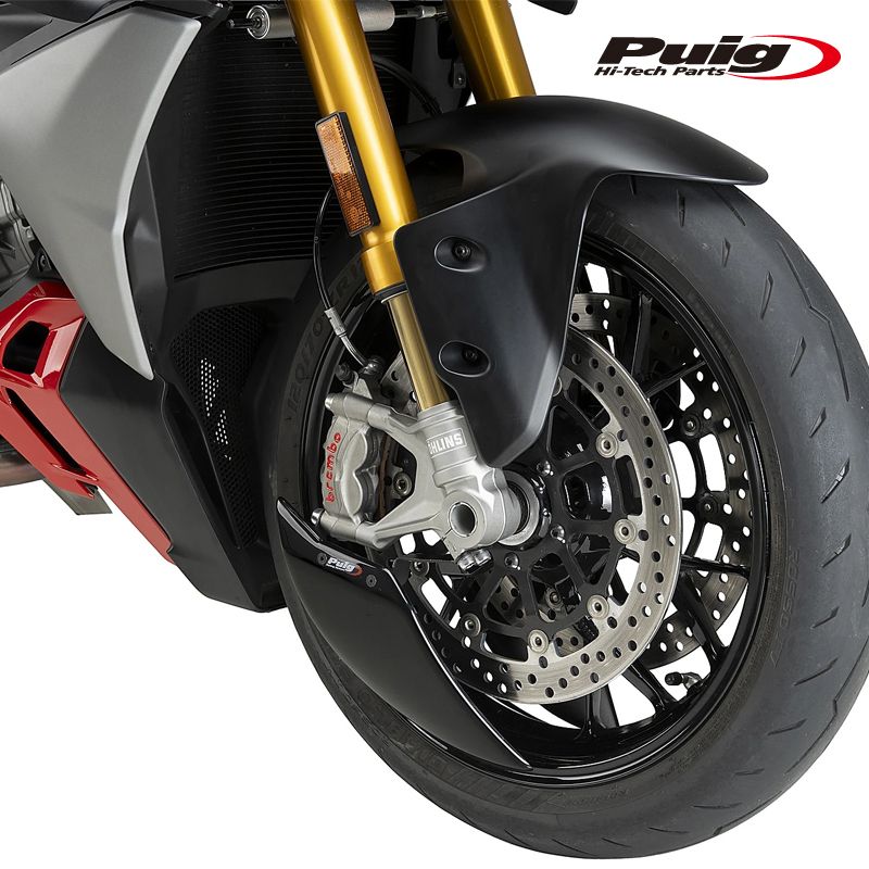 Puig 22742N AERO WHEEL DEFLECTOR [BLACK] DUCATI STREETFIGHTER V2 (25-26) プーチ エアロホイールディフレクター