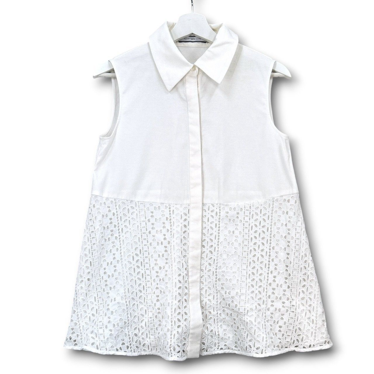 FOXEY NEW YORK フォクシーニューヨーク レースノースリーブブラウス 