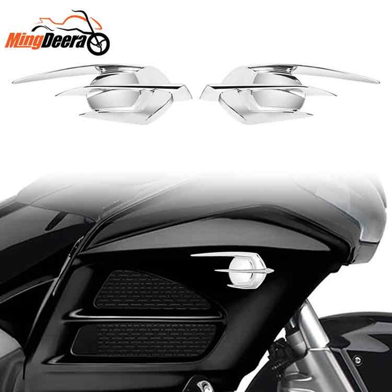 ホンダ GL1800 2012-2017年式 左右ミラートリムリング クローム