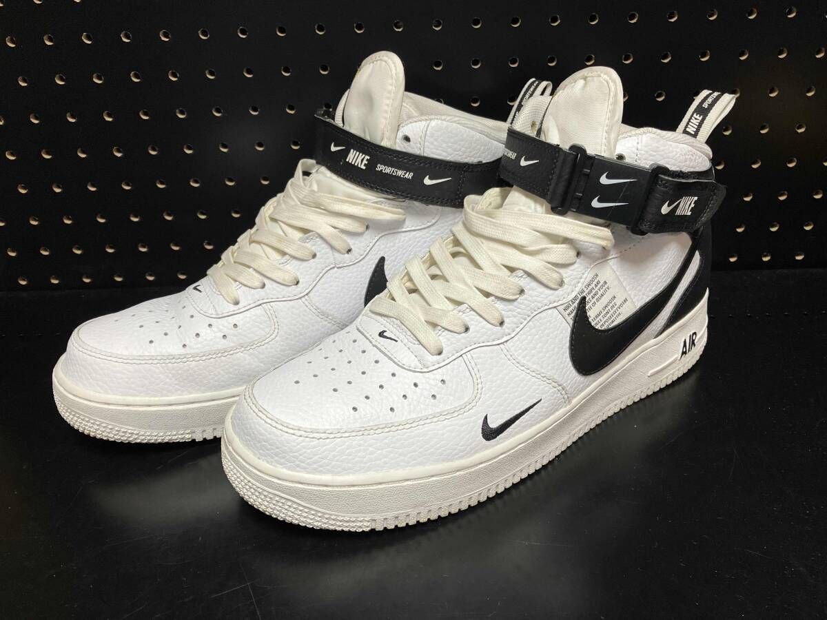 NIKE AIR FORCE 1 MID '07 LV8 White Black ナイキ エア フォース 1 ミッド 07 エレベイト ホワイトブラック　804609-103 サイズ29 色白系 8,580円