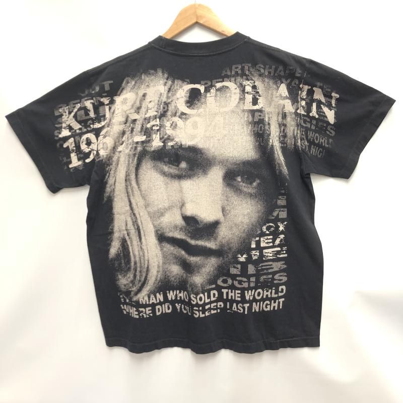 中古】NIRVANA KURT COBAIN MEMORIAL FACE MONOCHROME OVP TEE サイズ