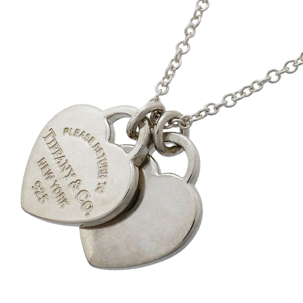 【6jgb0520-k】ティファニー ネックレス ダブルリターントゥハート シルバー925【中古】レディース