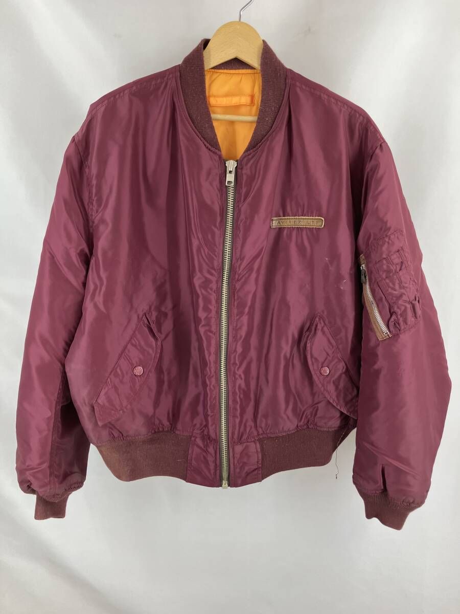 ★ AVIREX アヴィレックス MA-1 フライトジャケット 0615-00-573-8335 アメカジ XL ワインレッド 通年