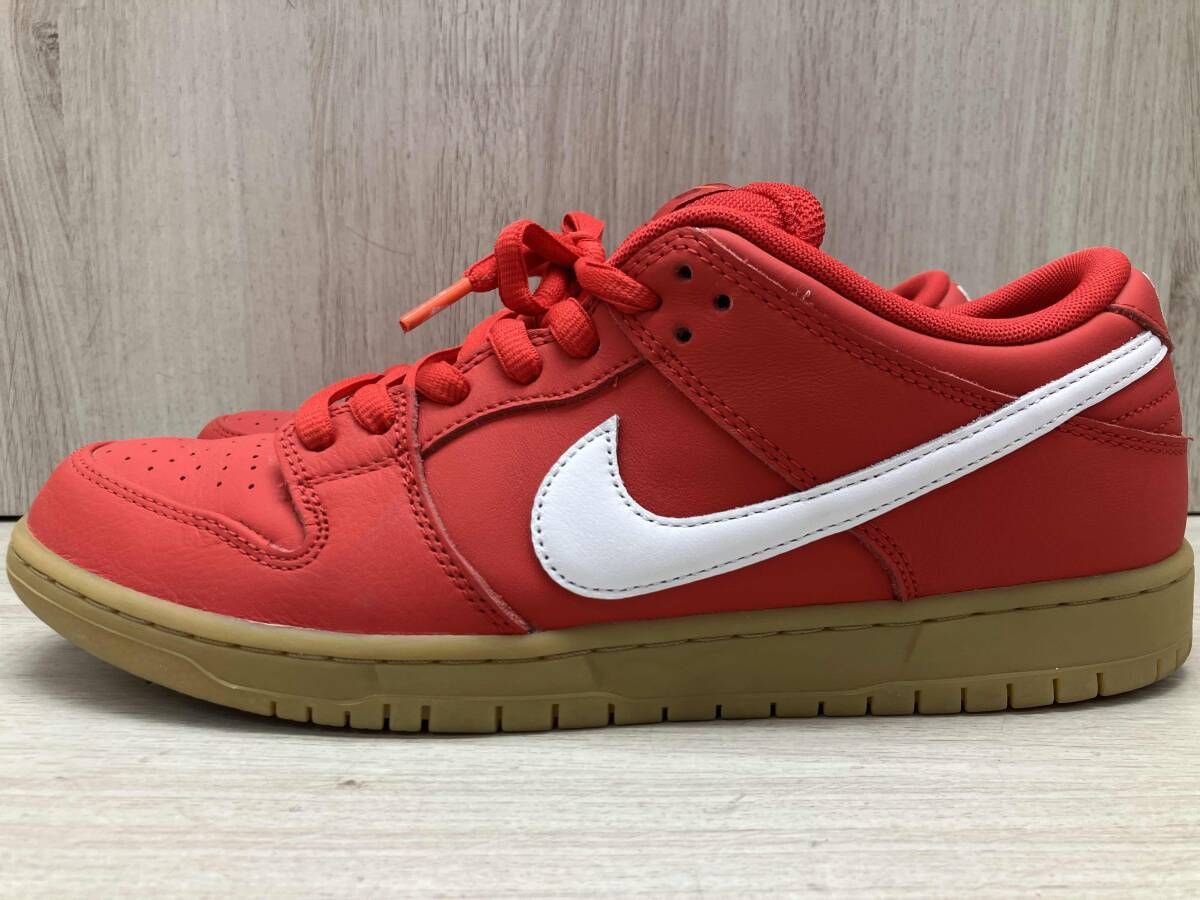 NIKE SB/ナイキSB FJ1674-600 DUNK LOW PRO ISO “University Red Gum” スニーカー オレンジレーベル ガムソール 29cm 箱・替紐あり