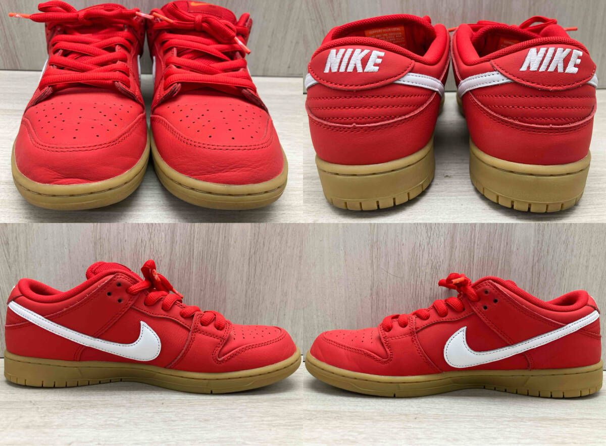 NIKE SB/ナイキSB FJ1674-600 DUNK LOW PRO ISO “University Red Gum” スニーカー オレンジレーベル ガムソール 29cm 箱・替紐あり