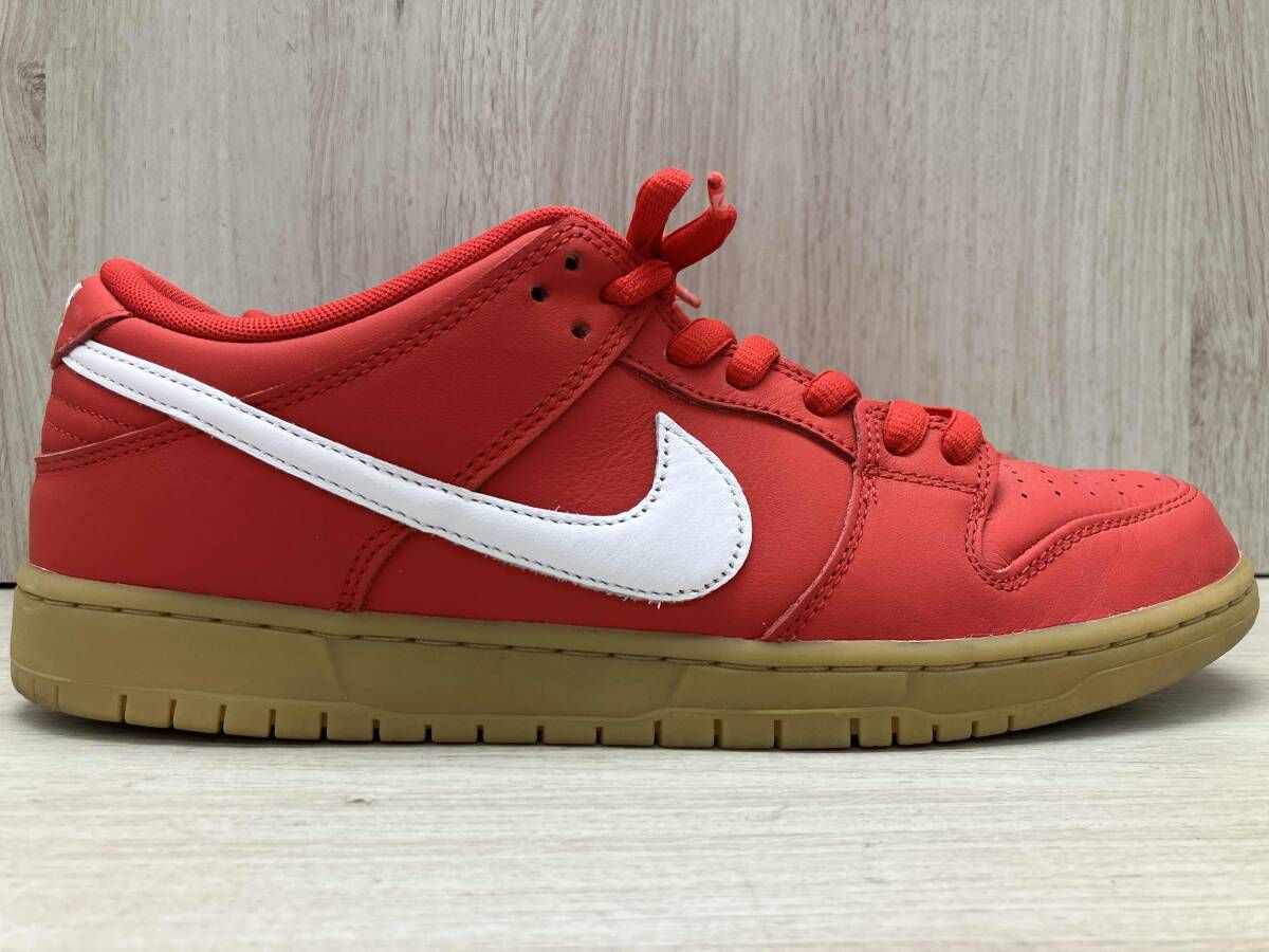 NIKE SB/ナイキSB FJ1674-600 DUNK LOW PRO ISO “University Red Gum” スニーカー オレンジレーベル ガムソール 29cm 箱・替紐あり
