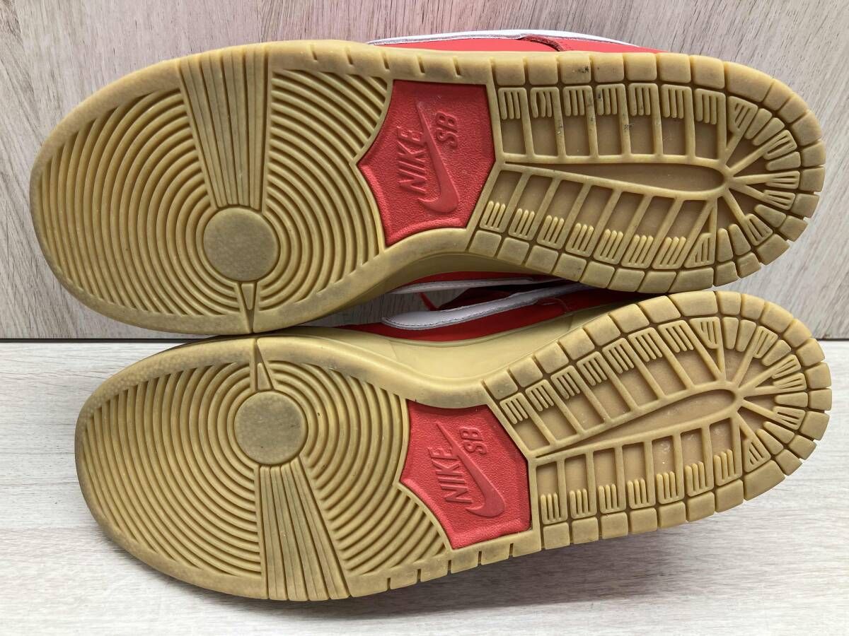 NIKE SB/ナイキSB FJ1674-600 DUNK LOW PRO ISO “University Red Gum” スニーカー オレンジレーベル ガムソール 29cm 箱・替紐あり