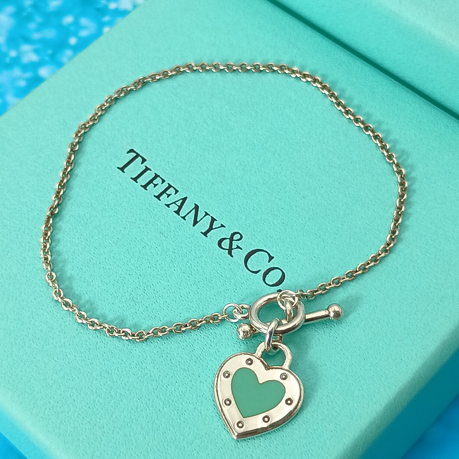 TIFFANY&Co.　 ティファニー　リターントゥラブ ハート トグル ブレスレット　レディース　シルバー925 AG925 ティファニーブルー