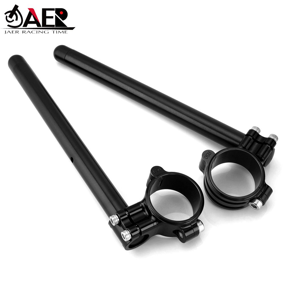 オートバイ用 CNC クリップオンハンドルバー 33-55mm 調整可能クランプ