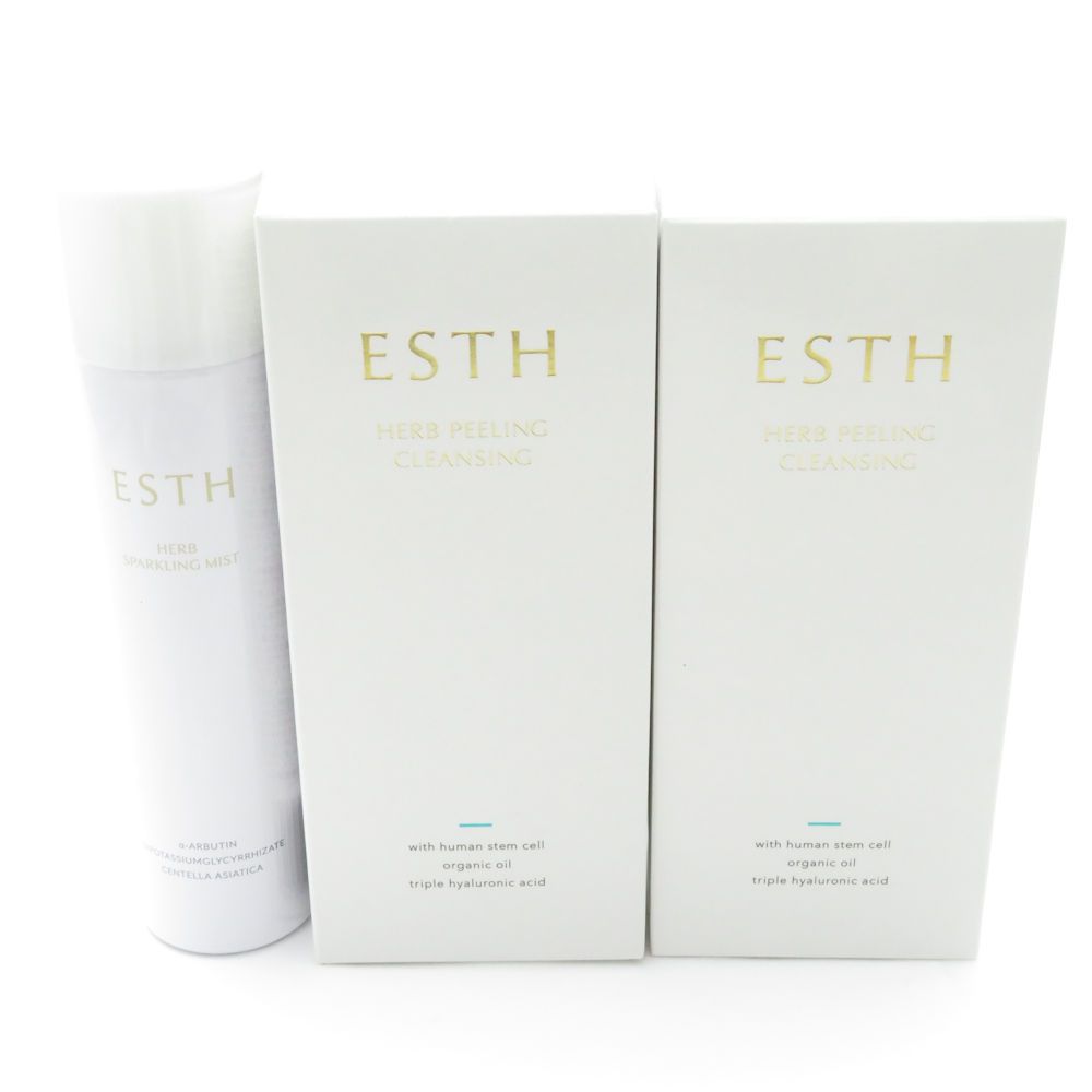 未使用 ESTH エス ハーブピーリングクレンジング ハーブスパークリングミスト クレンジング 化粧水 3点 120g/90g BM13306B1