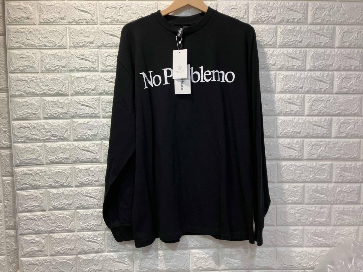 Problemo ノープロブレモ 長袖Tシャツ Tシャツ カットソー NP60022.03 サイズL カラーブラック タグ付き