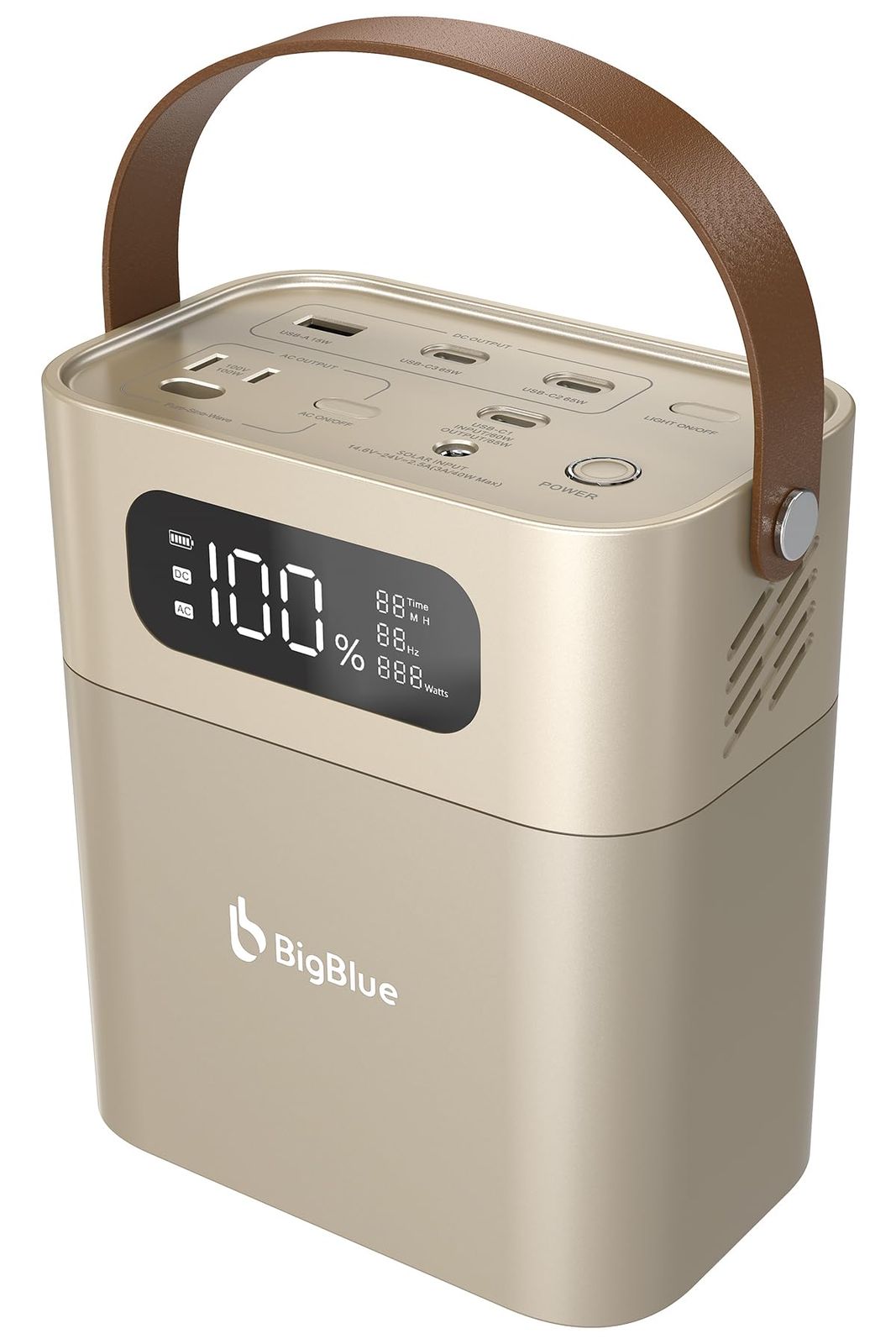 BigBlue ポータブル電源 小型 102.4Wh 32,000mAh 定格出力100W リン酸鉄 10年長寿命 1.8時間満充電 軽量 コンパクト 機内持ち込み可能 ソーラーパネル充電対応 ACコンセント内蔵 急速充電 パススルー充電対応 15d606c5 20,059円